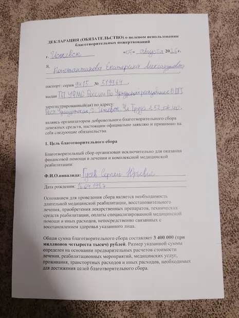 Миниатюра первой страницы декларации